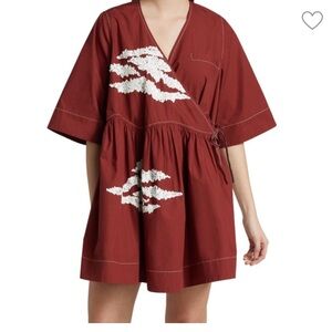 Ganni Sequin Embellished Cotton Dress